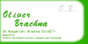 oliver brachna business card